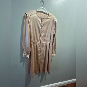 Pink silk Long-Sleeve Dress